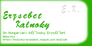 erzsebet kalnoky business card